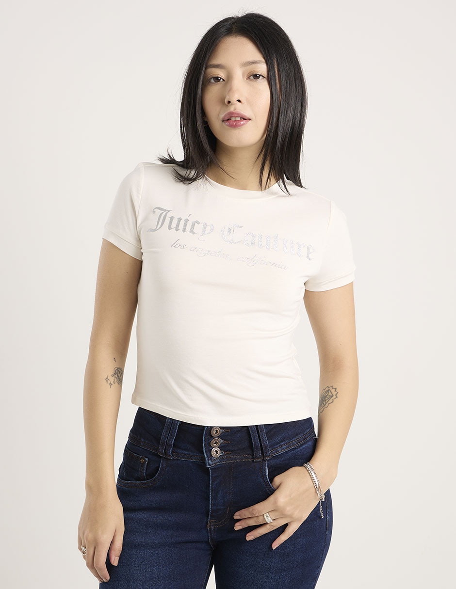 Playera manga corta Juicy Couture cuello redondo para mujer