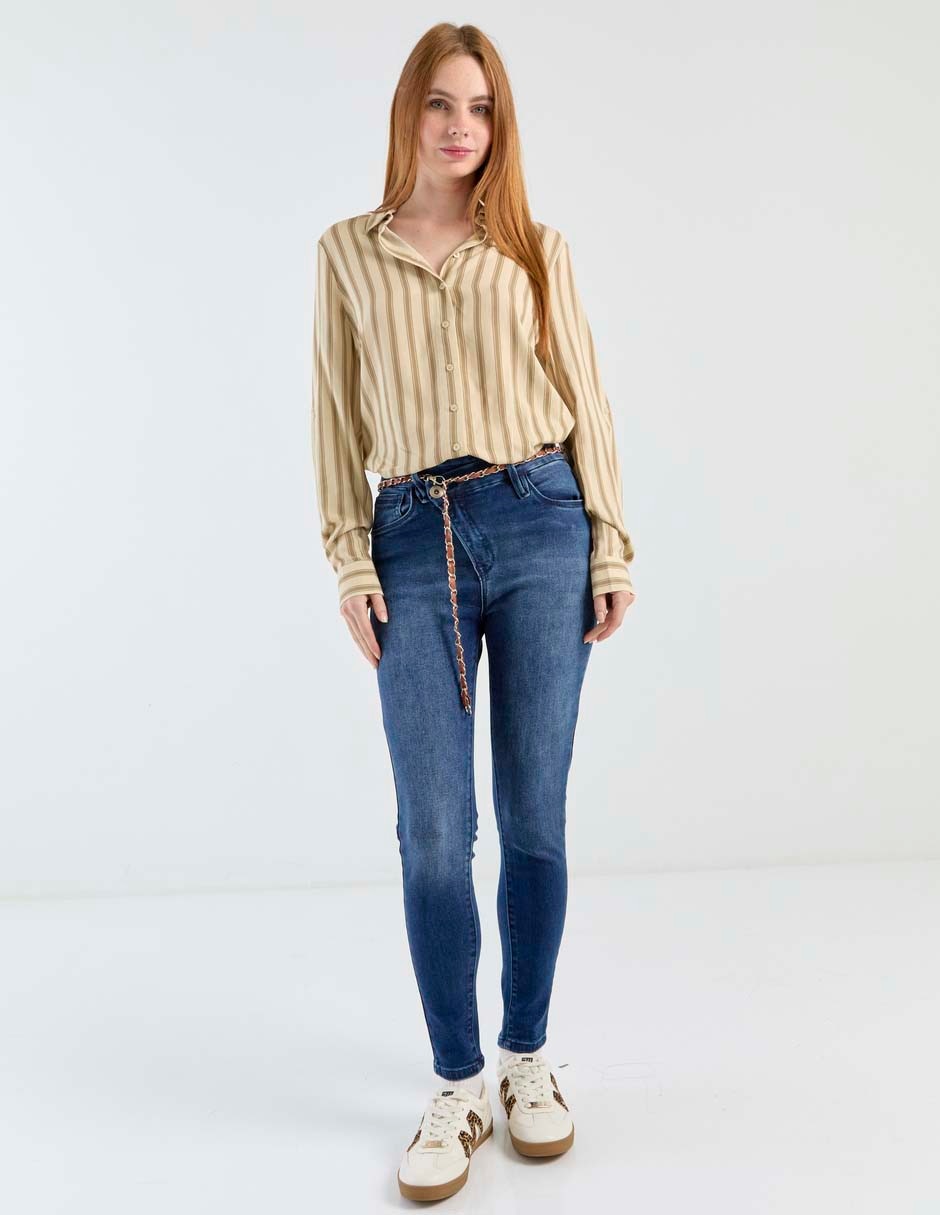 Jeans skinny bhi-2510-1365n corte cintura para mujer 3