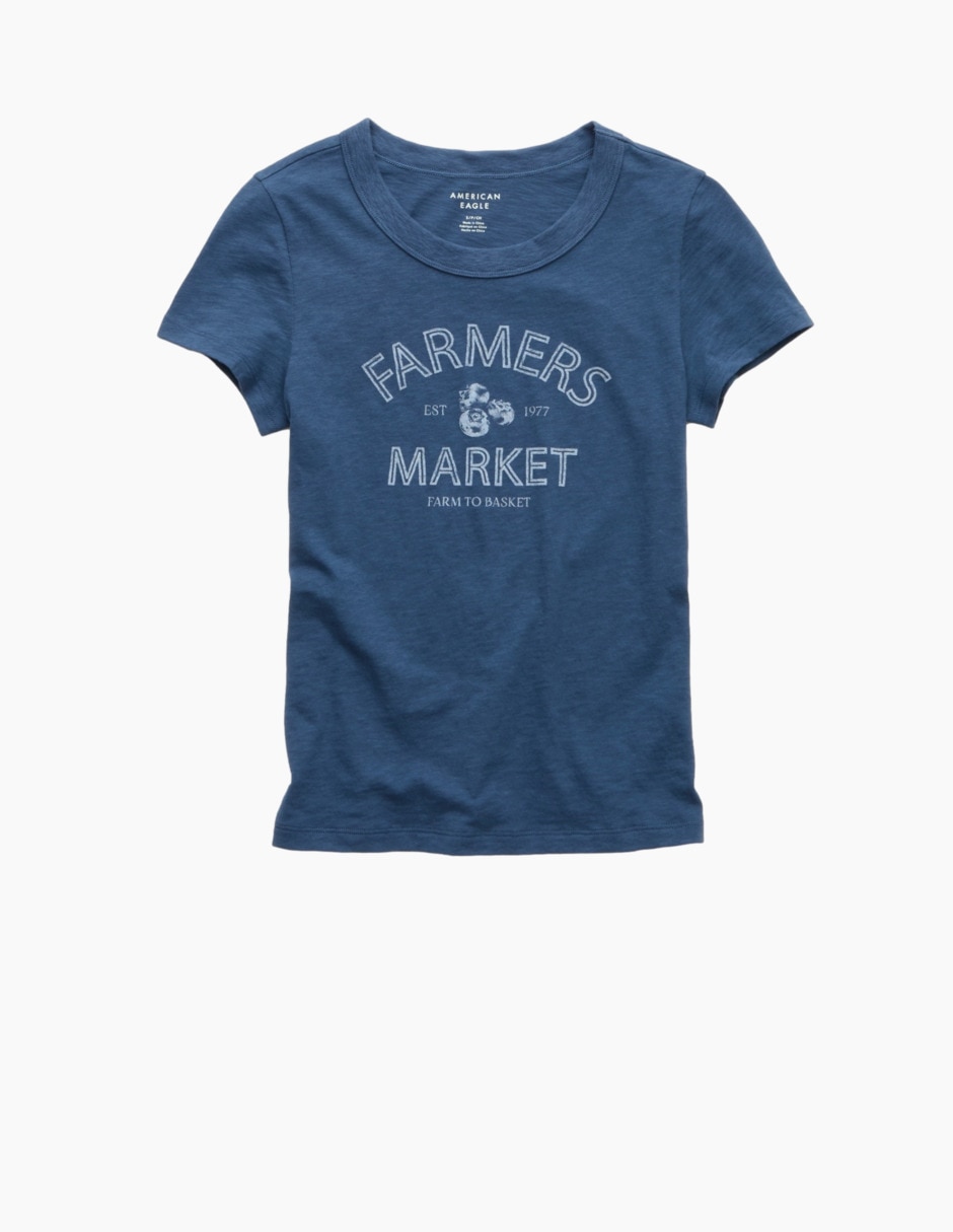 Playera manga corta American Eagle cuello redondo para mujer