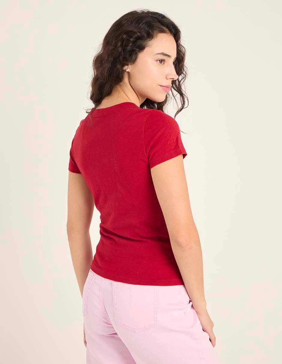 Playera manga corta American Eagle cuello redondo para mujer