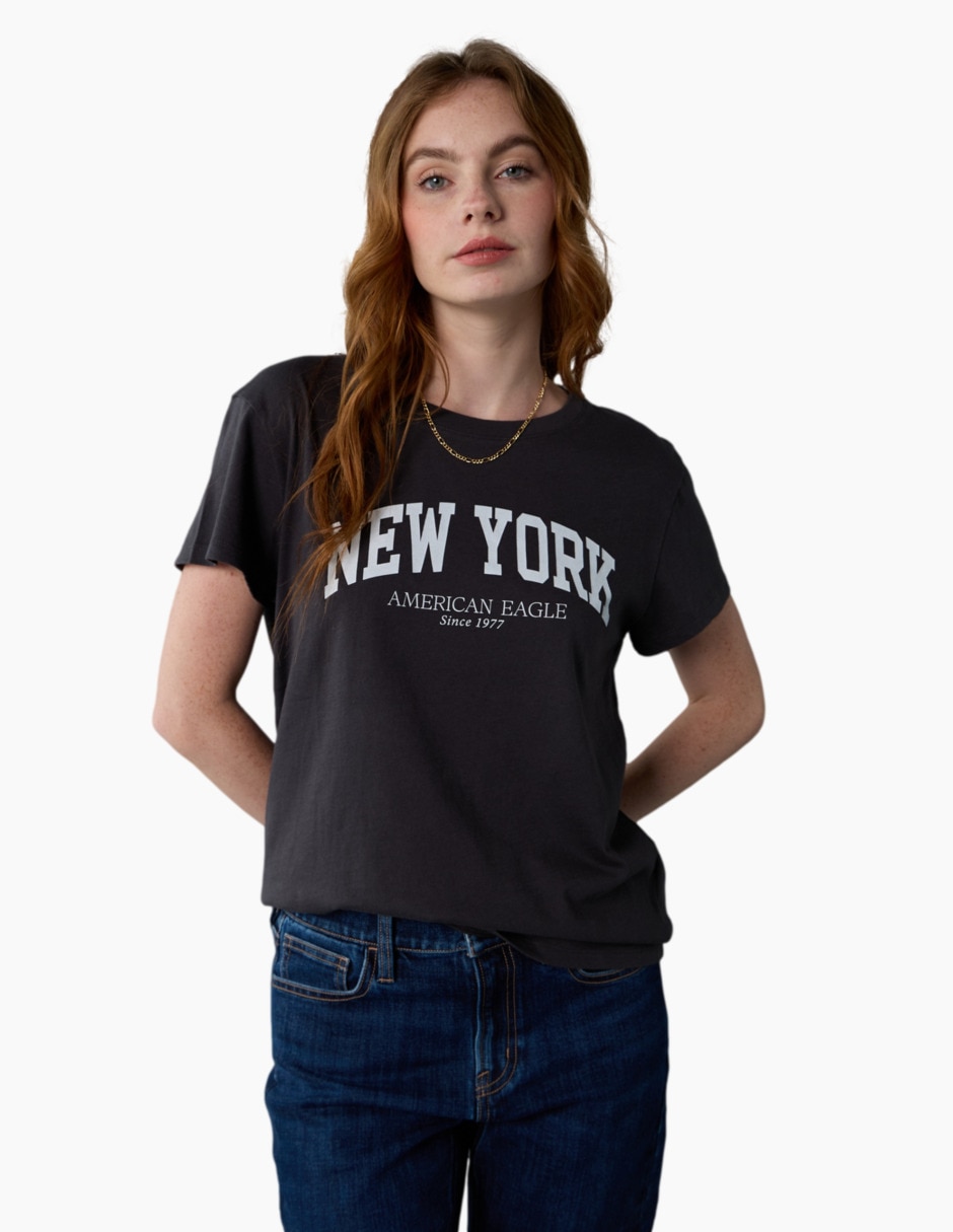Playera manga corta cuello redondo para mujer Playera manga corta cuello redondo para mujer