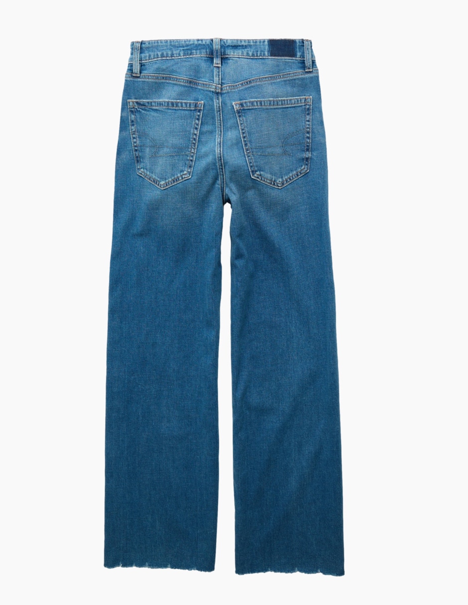 Jeans wide leg corte cintura alta para mujer 4