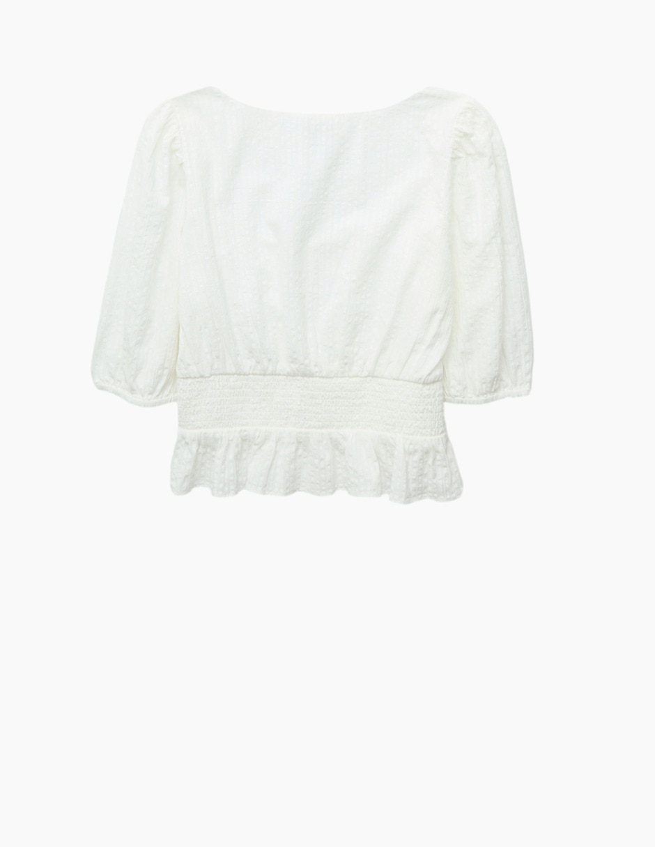 Blusa American Eagle manga al codo para mujer