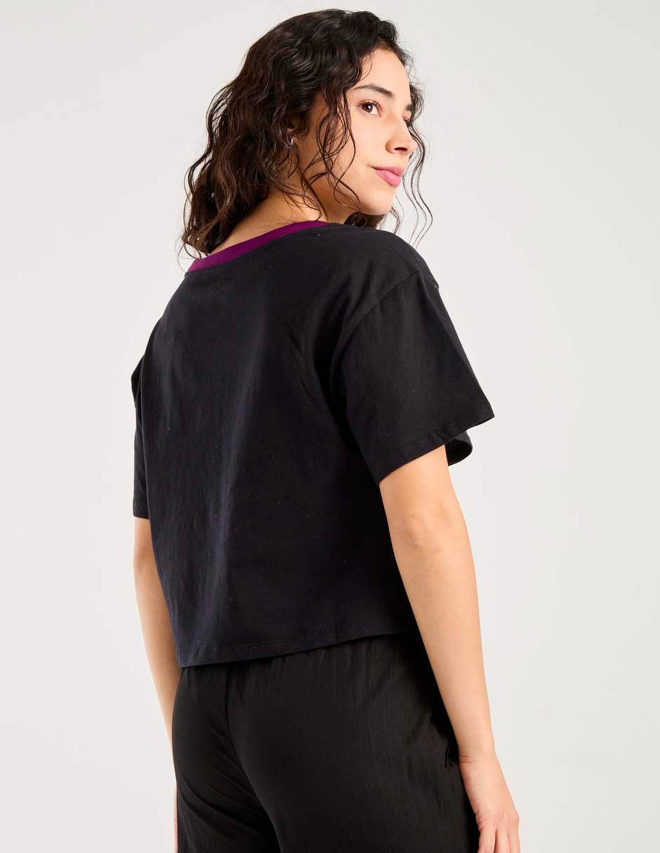 Playera manga corta Champion cuello redondo para mujer