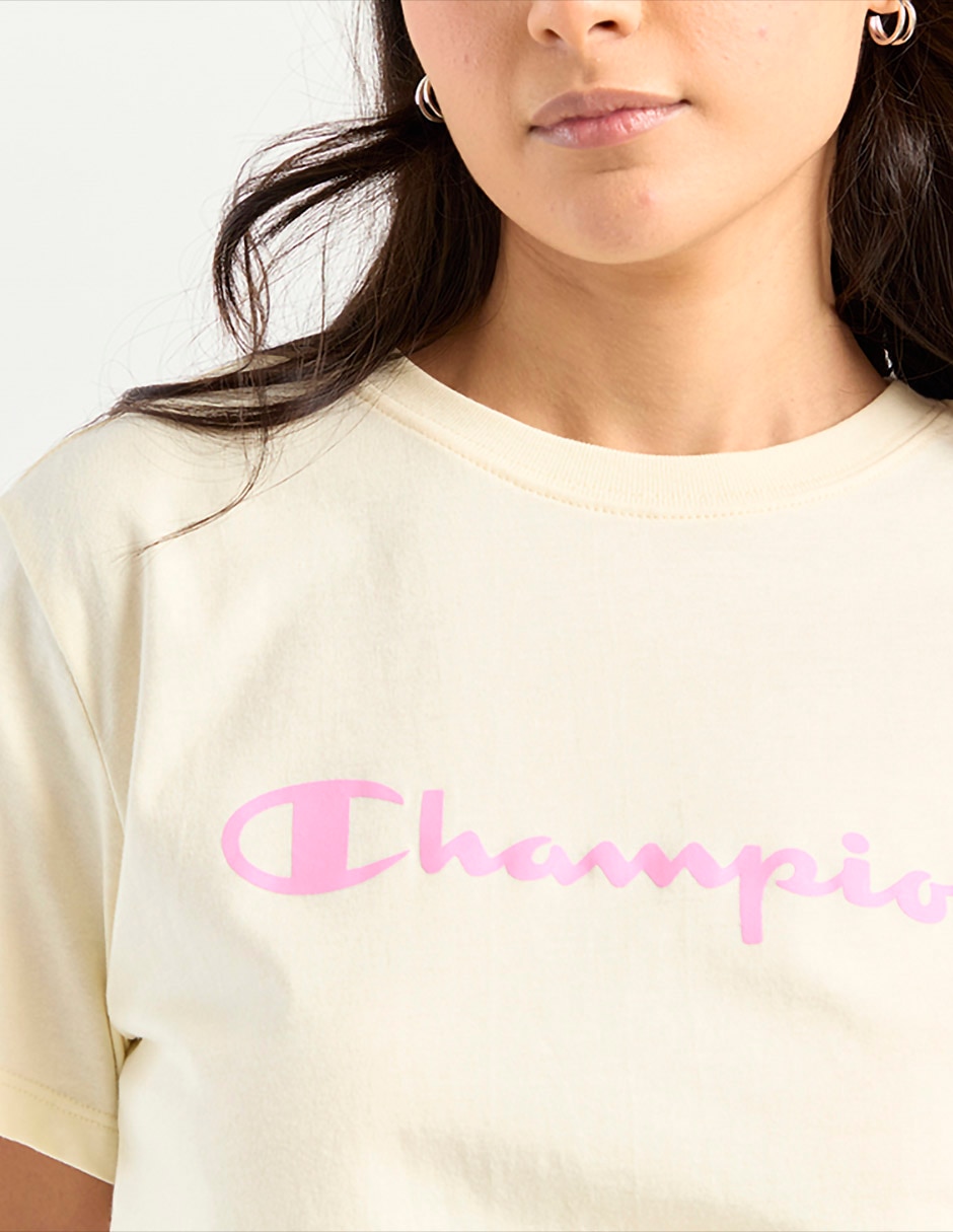 Playera manga corta Champion cuello redondo para mujer