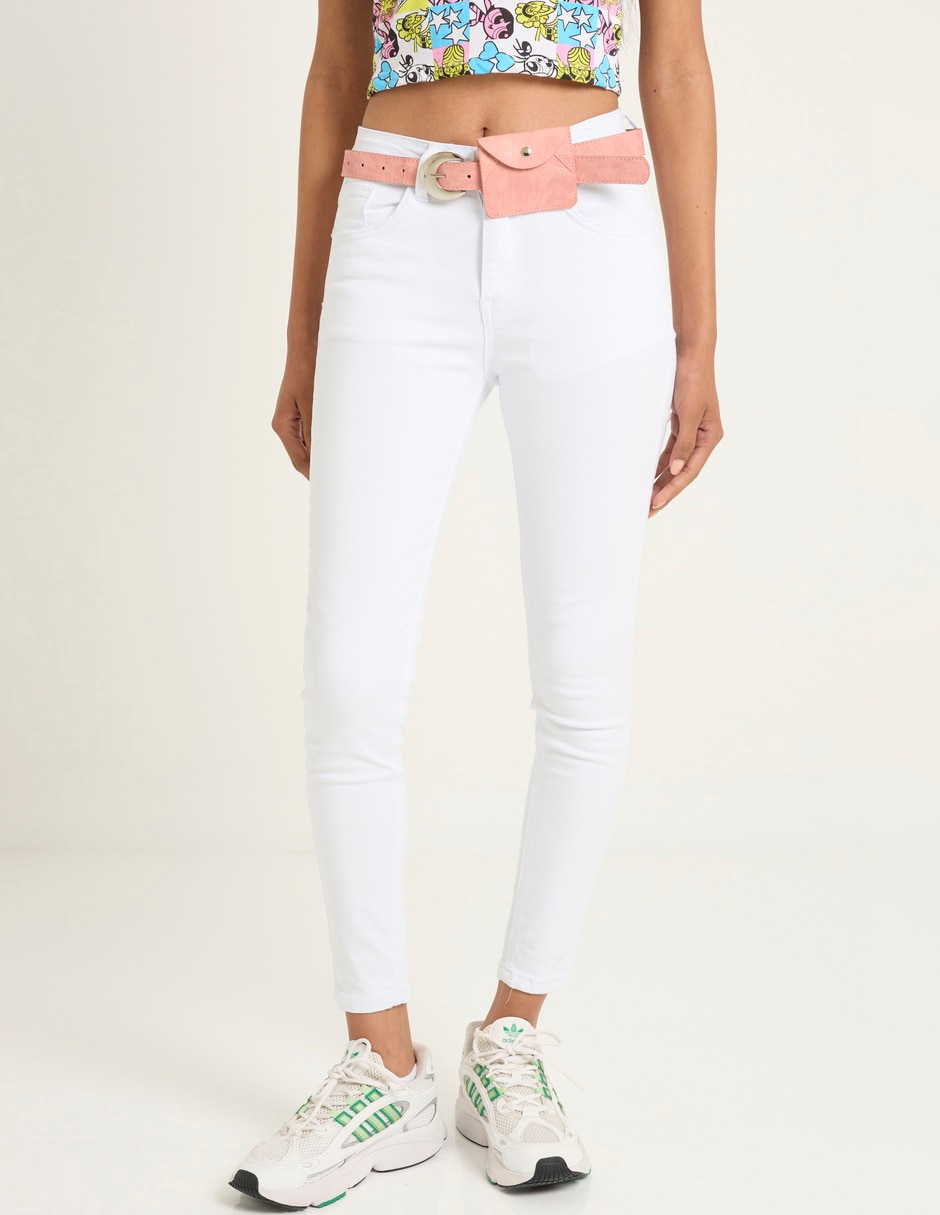 Jeans skinny corte cintura para mujer Jeans skinny corte cintura para mujer