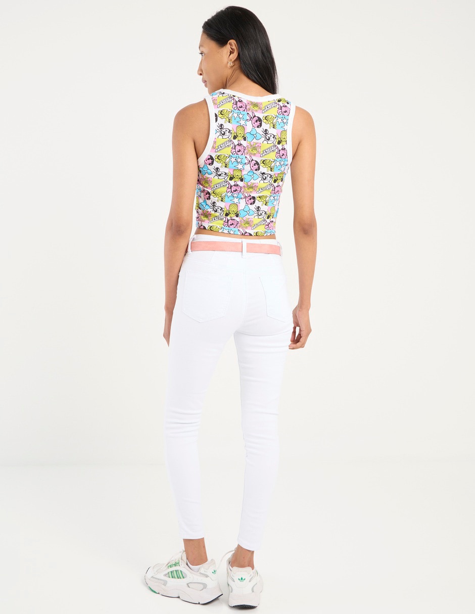 Jeans skinny corte cintura para mujer 2