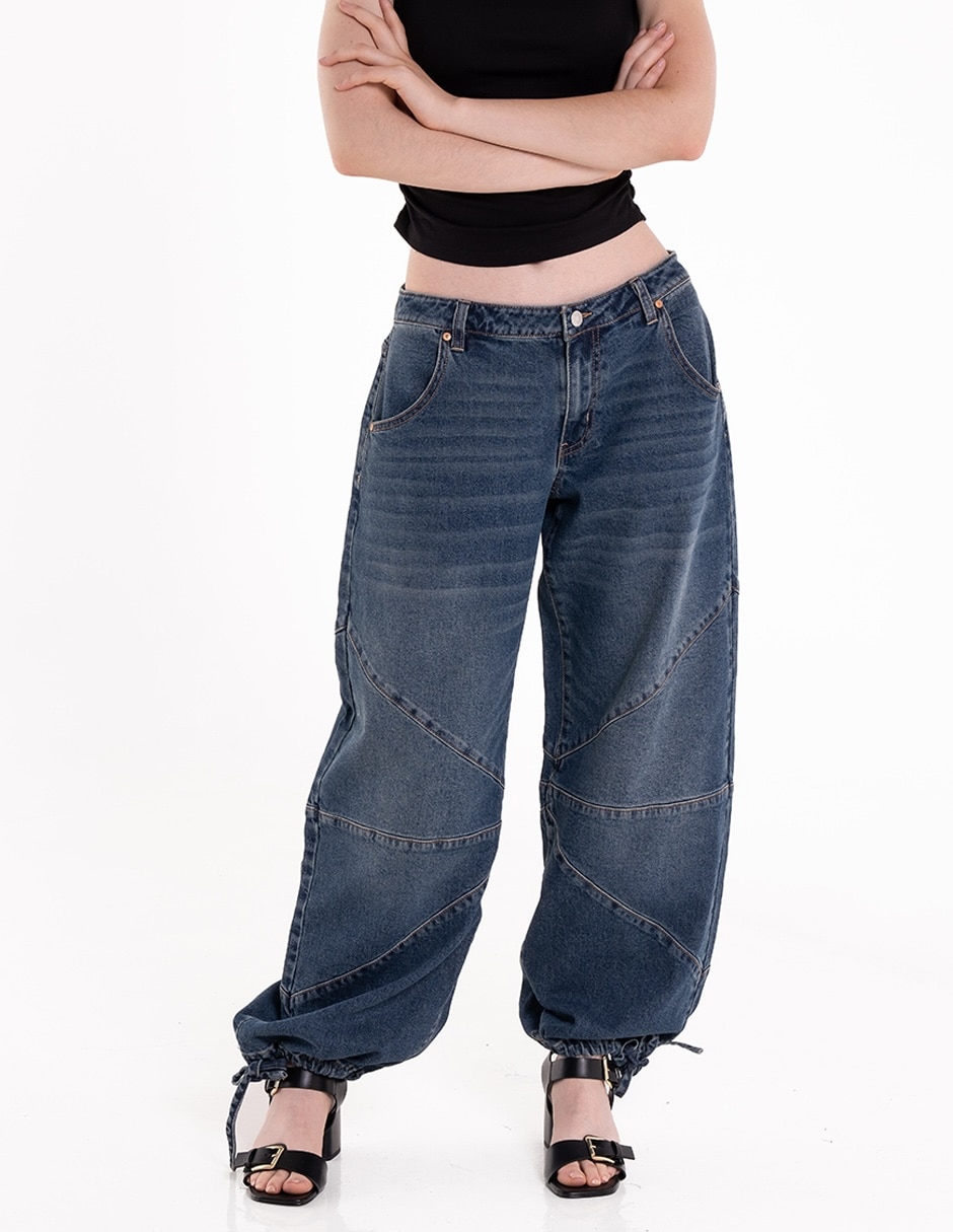 Jeans amplio SUBA4X-92H WBLU corte cintura para mujer Jeans amplio SUBA4X-92H WBLU corte cintura para mujer