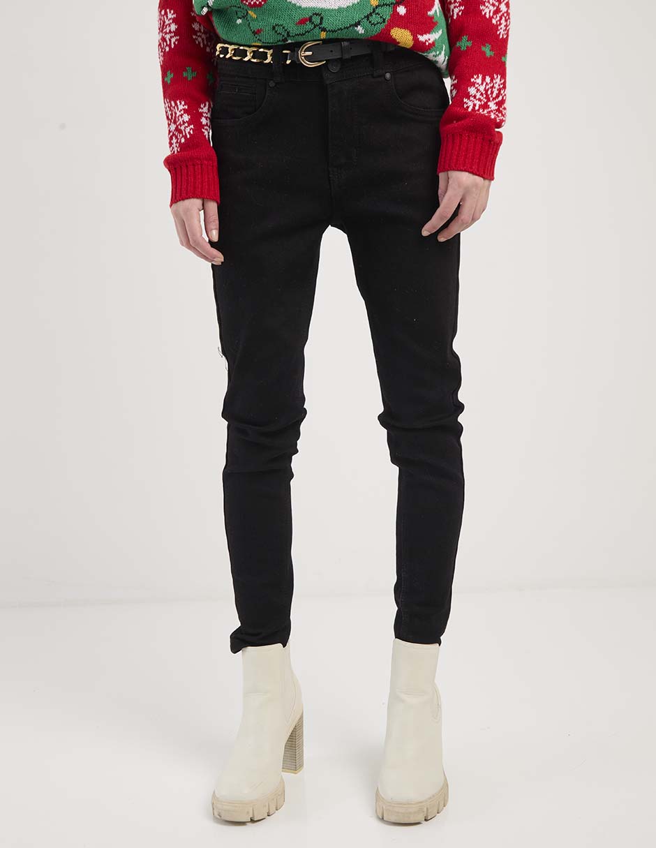 Jeans skinny BHI-2510-1359N corte cintura para mujer Jeans skinny BHI-2510-1359N corte cintura para mujer