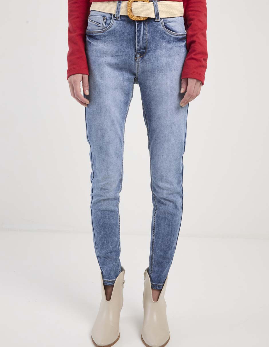 Jeans skinny BHI-2510-1374N corte cintura para mujer Jeans skinny BHI-2510-1374N corte cintura para mujer