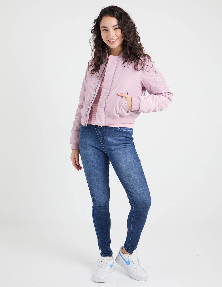 Jeans skinny corte cintura para mujer 3