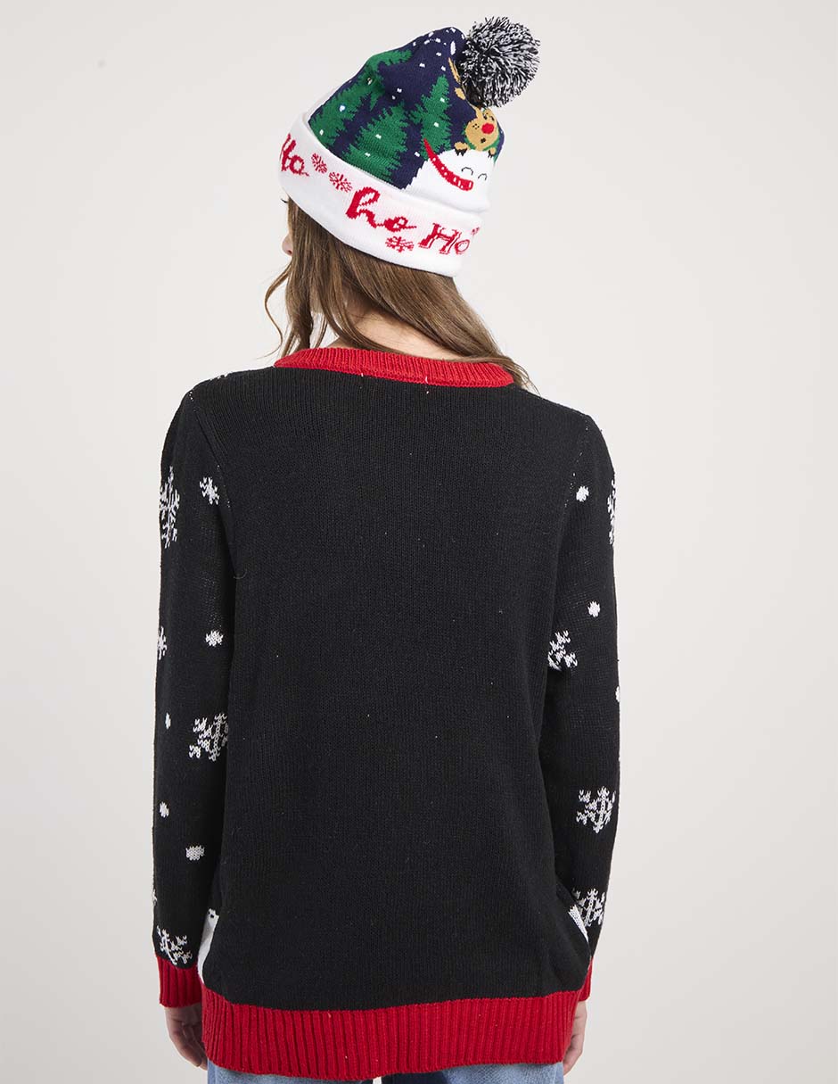 Suéter navideño NYD cuello redondo para mujer