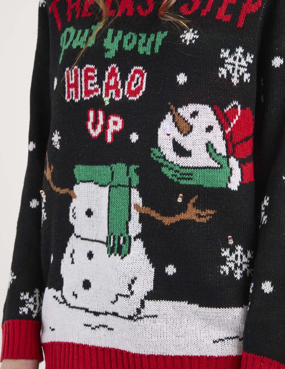 Suéter navideño NYD cuello redondo para mujer