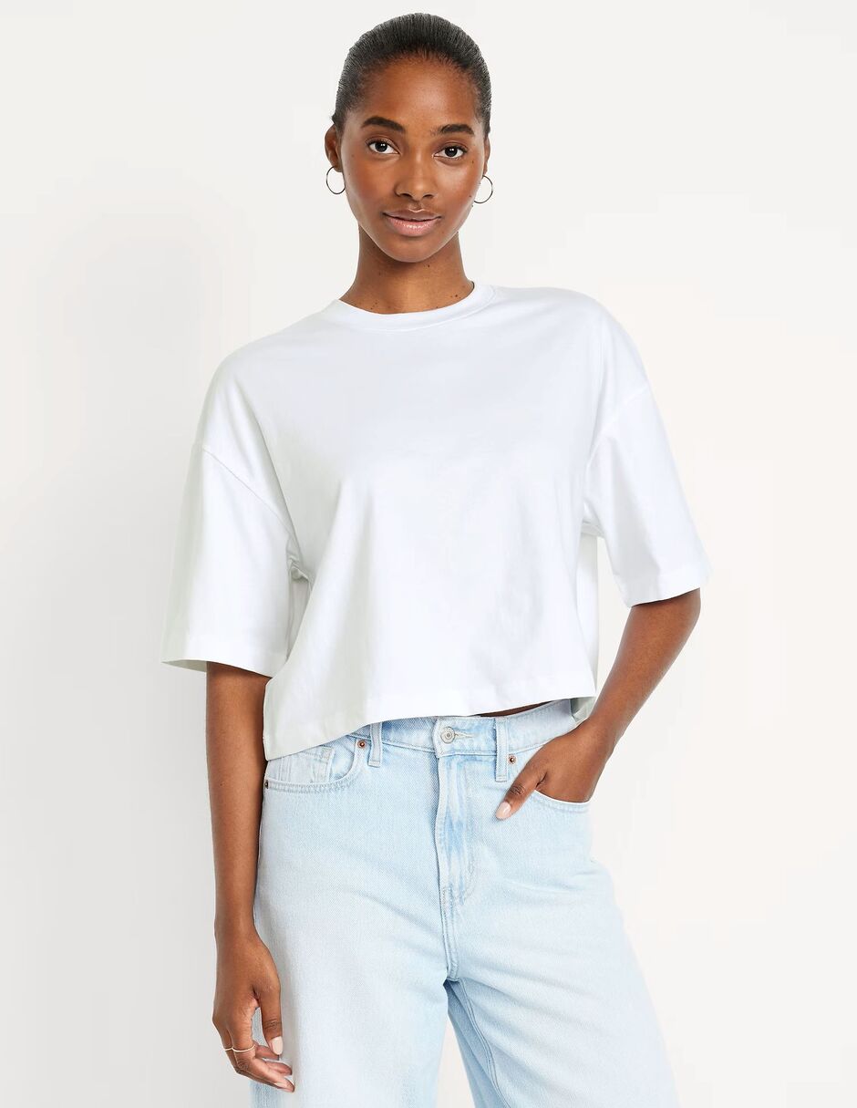Playera manga corta cuello redondo para mujer Playera manga corta cuello redondo para mujer