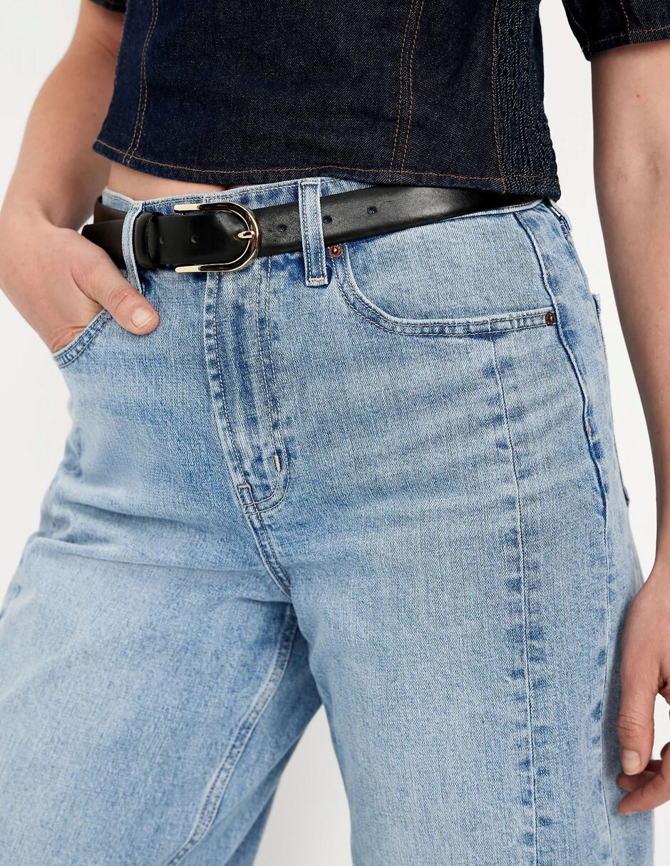 Jeans barrel 804461-000 corte cintura para mujer 3