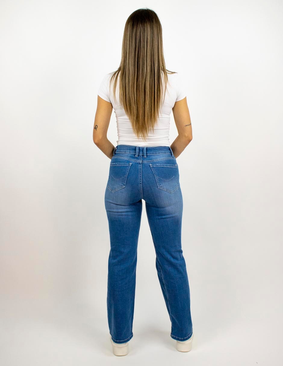 Jeans relaxed bota wide leg 2606 para mujer 4