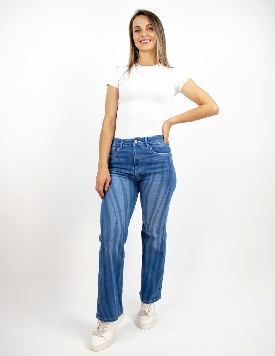 Jeans relaxed bota wide leg 2606 para mujer 3
