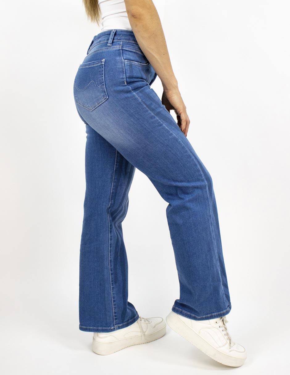 Jeans relaxed bota wide leg 2606 para mujer 2