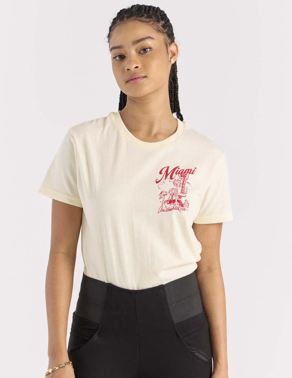 Playera manga corta cuello redondo mujer Playera manga corta cuello redondo mujer