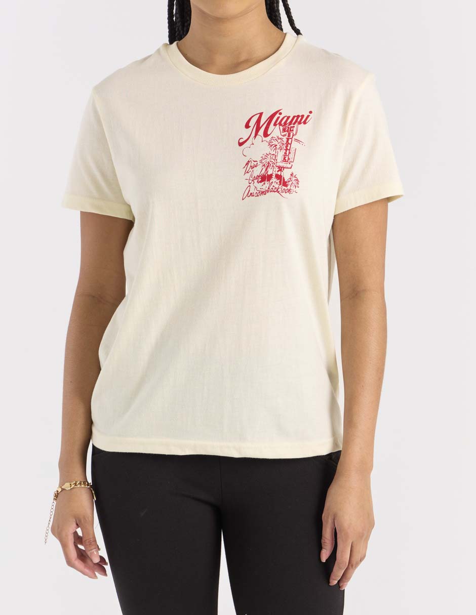 Playera manga corta cuello redondo mujer 2