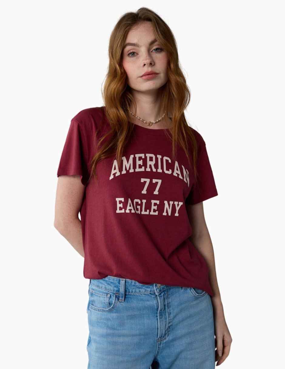 Playera manga corta cuello redondo para mujer