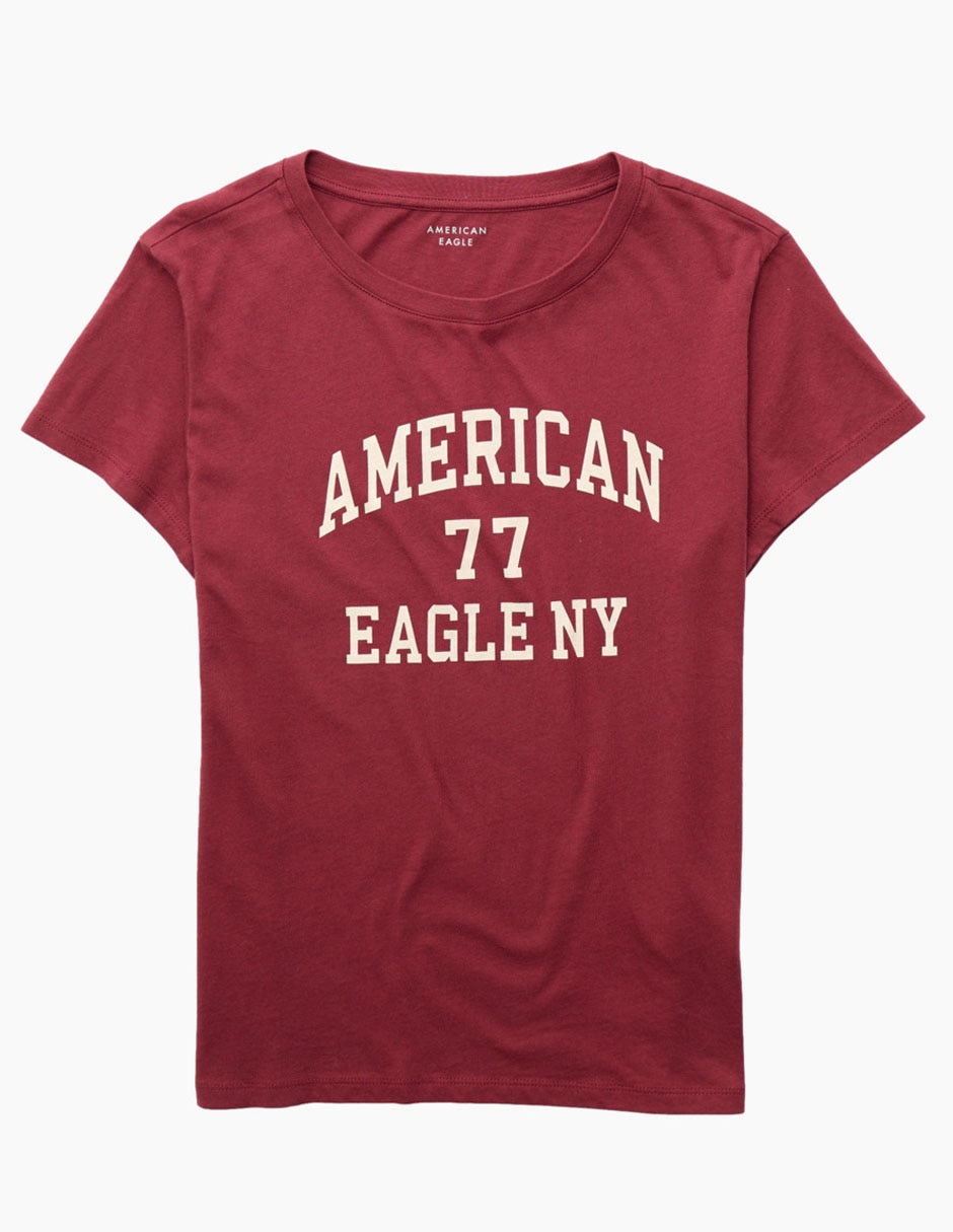 Playera manga corta American Eagle cuello redondo para mujer