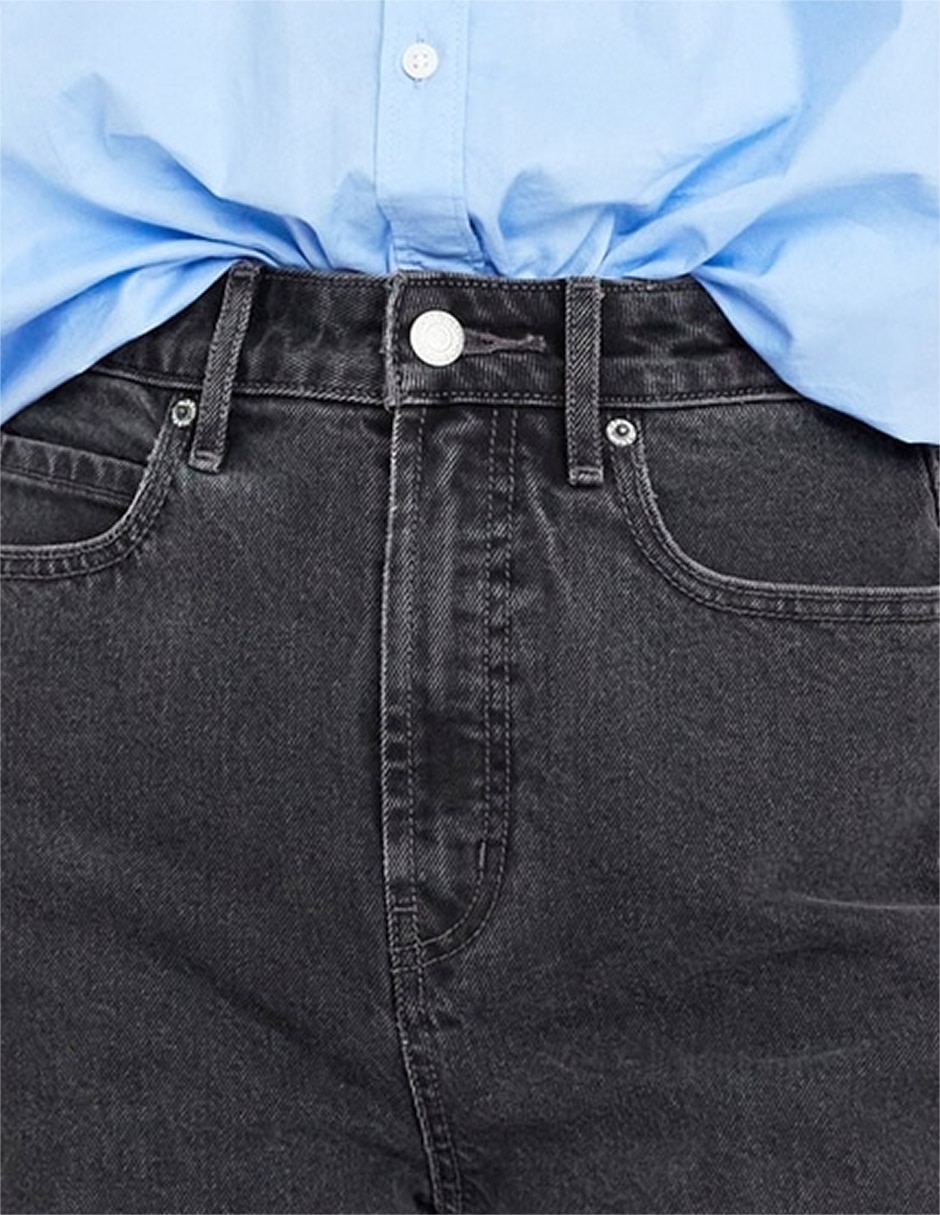Jeans wide leg 508655-000 corte cintura para mujer 2