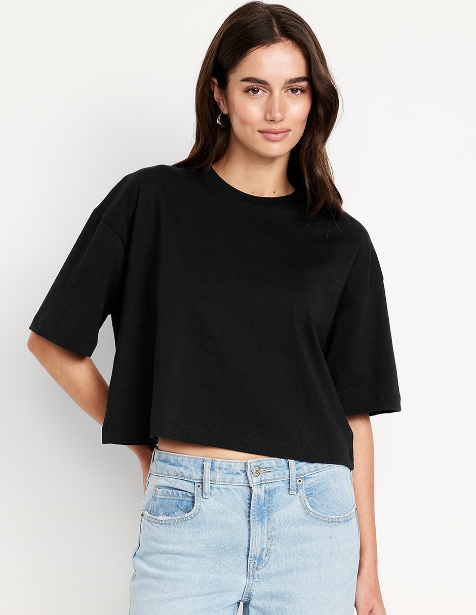 Playera manga corta cuello redondo para mujer Playera manga corta cuello redondo para mujer