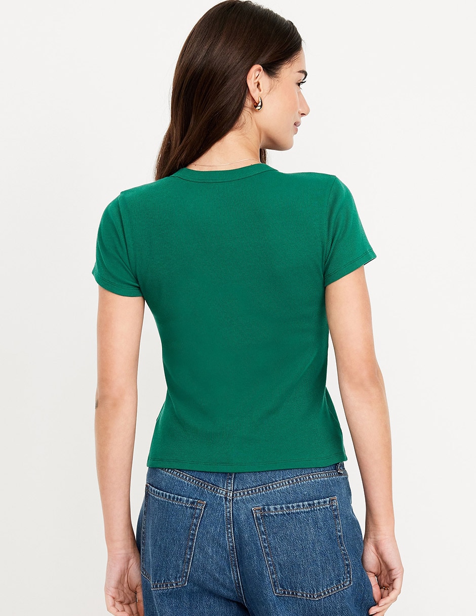 Playera manga corta cuello redondo para mujer 2