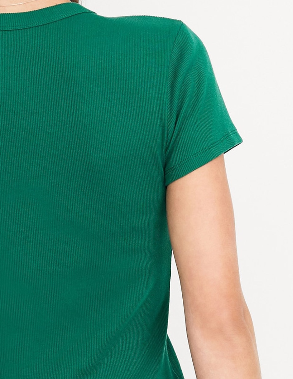 Playera manga corta cuello redondo para mujer 3