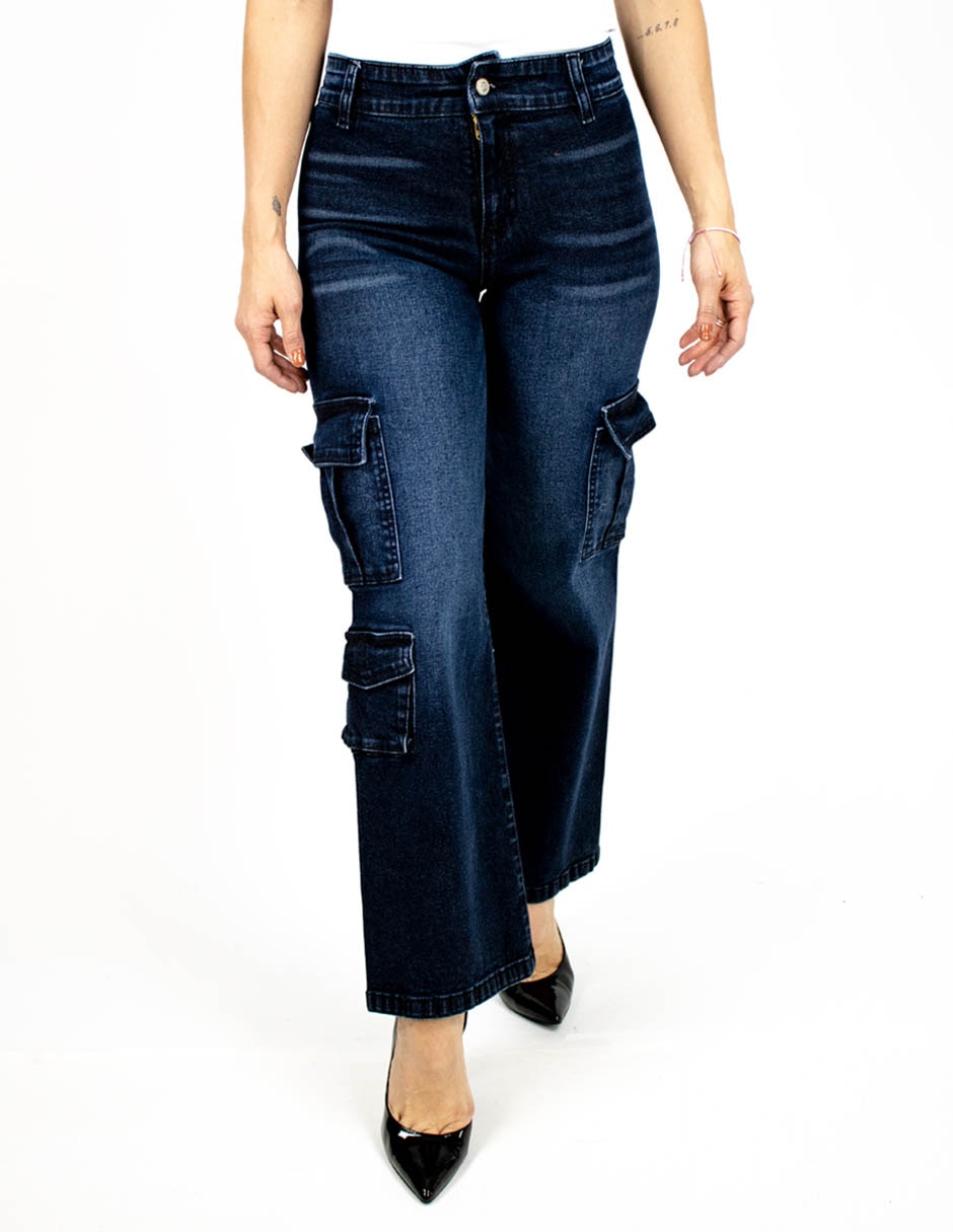 Jeans cargo wide leg para mujer Jeans cargo wide leg para mujer