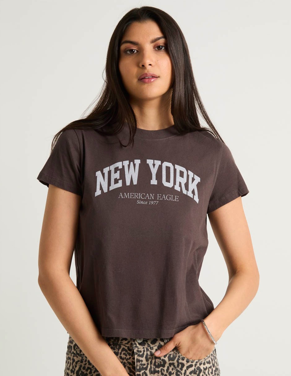 Playera manga corta cuello redondo para mujer Playera manga corta cuello redondo para mujer