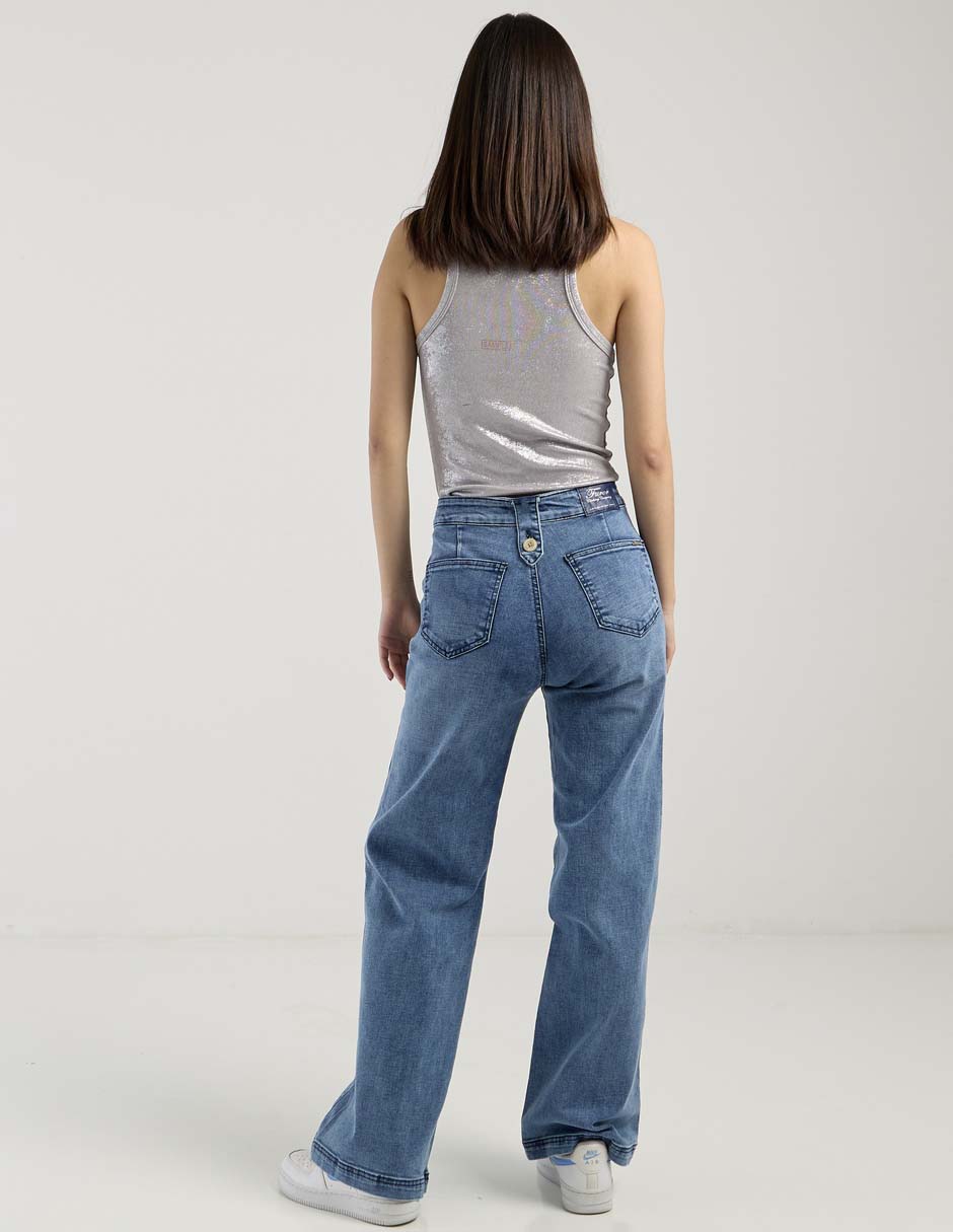 Jeans wide leg wide leg 2508 para mujer 3