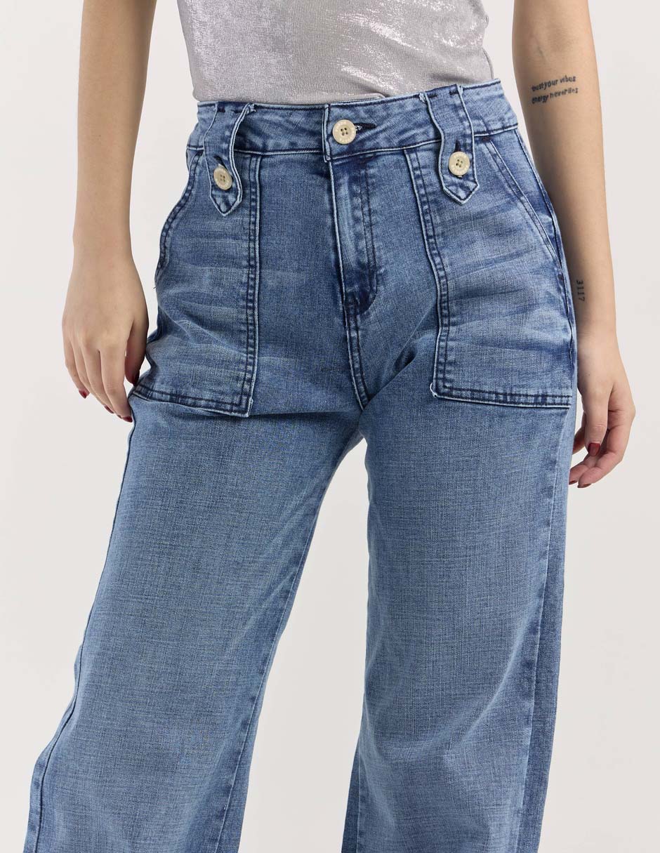 Jeans wide leg wide leg 2508 para mujer 2