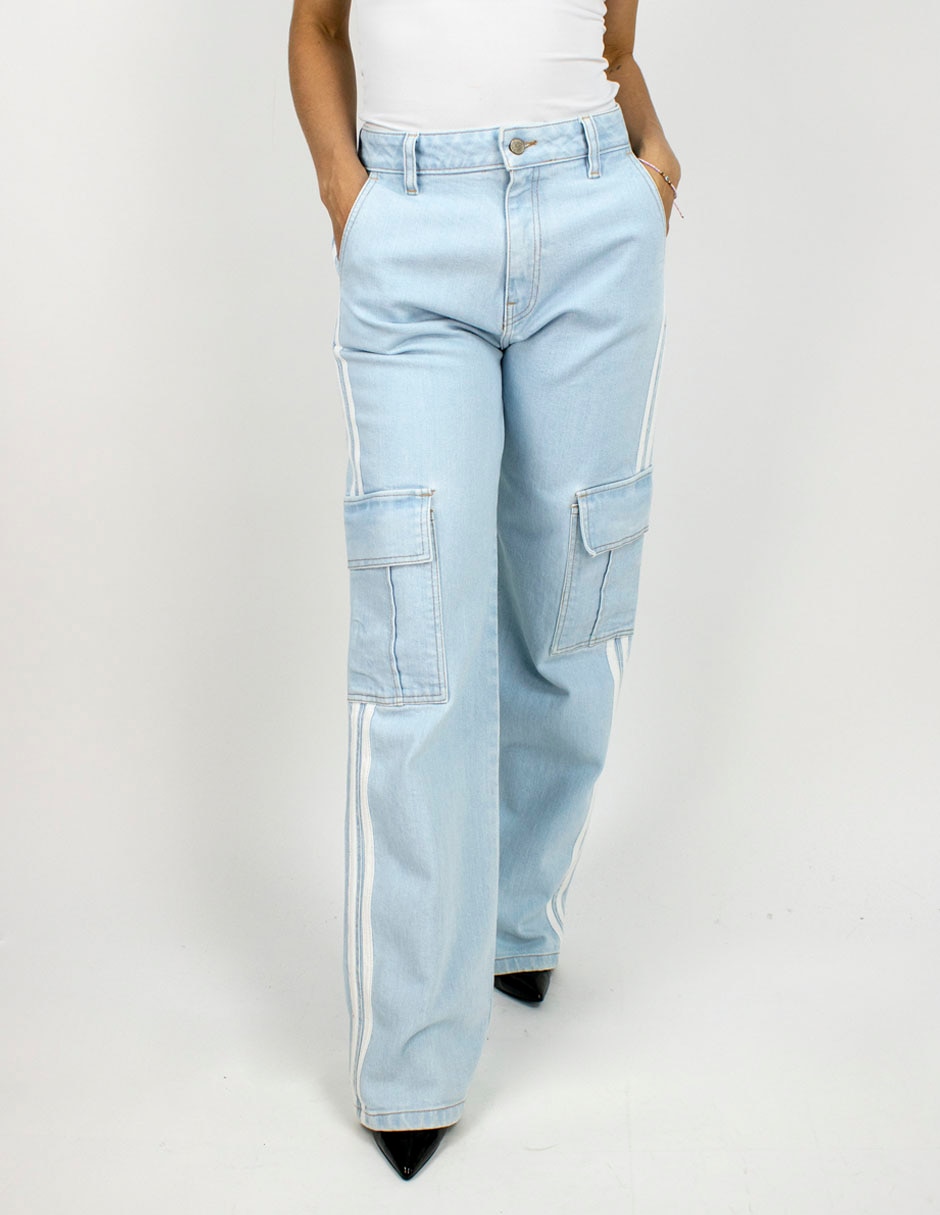 Jeans cargo wide leg para mujer Jeans cargo wide leg para mujer