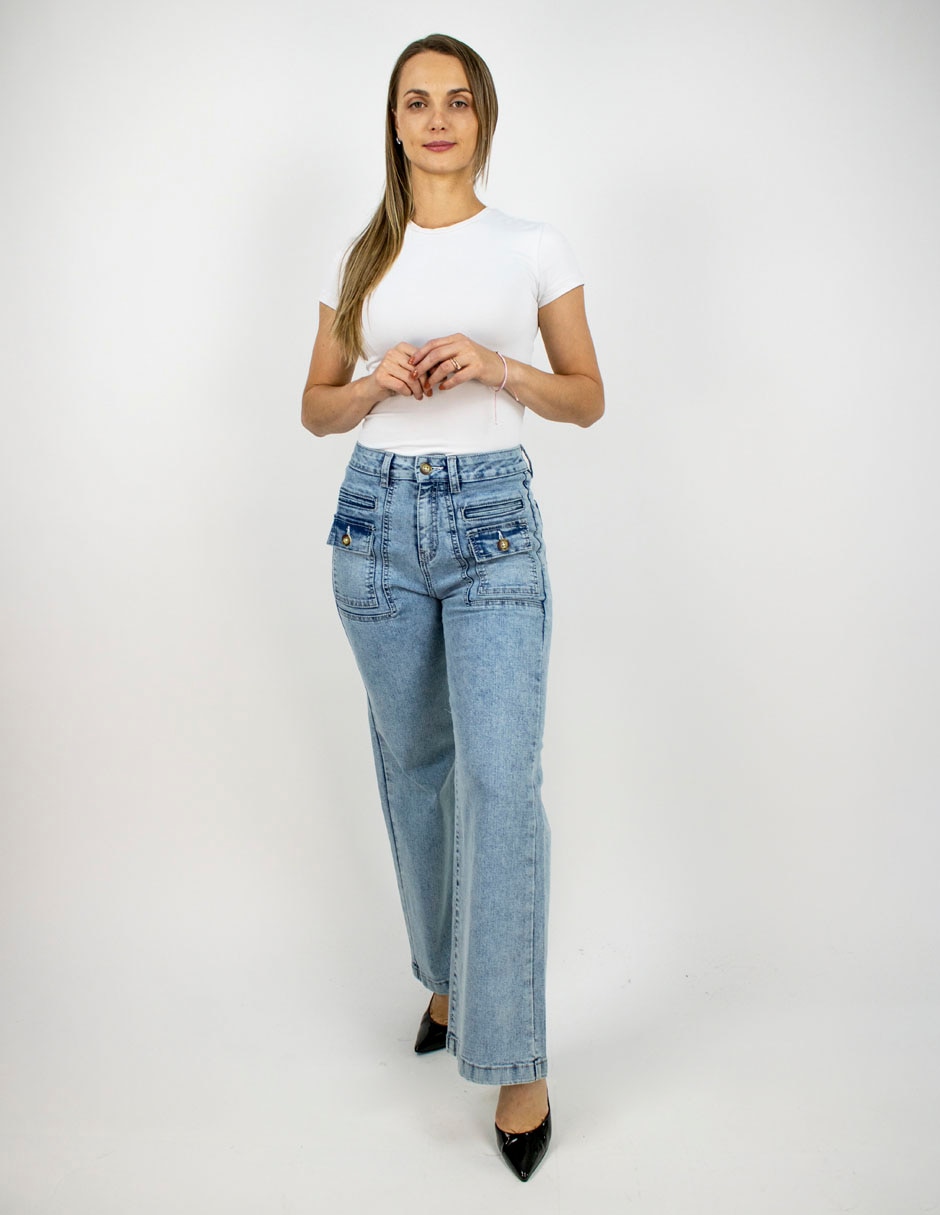 Jeans wide leg para mujer