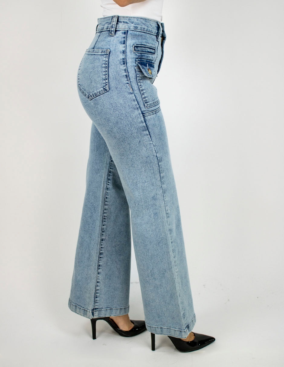 Jeans wide leg para mujer