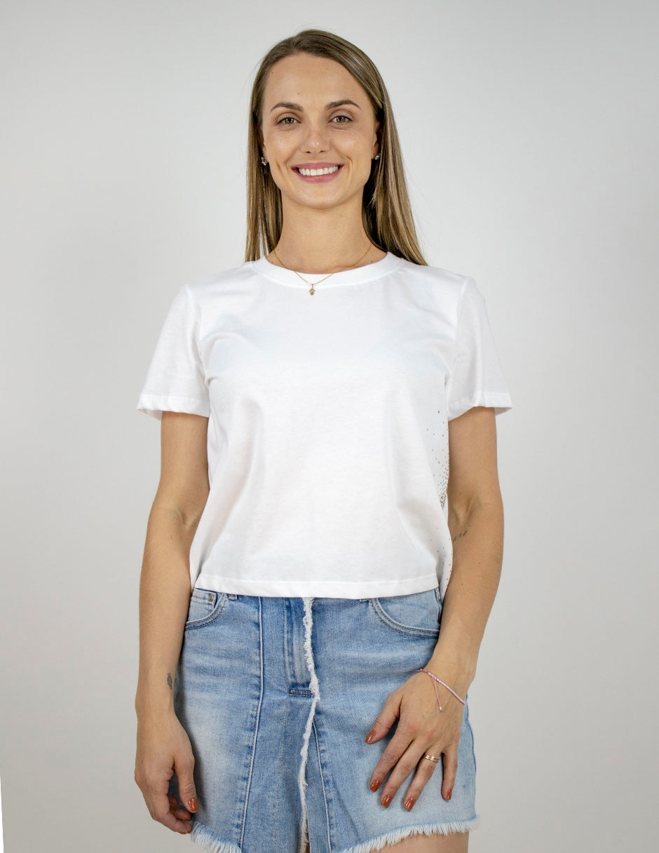 Playera manga corta cuello redondo mujer Playera manga corta cuello redondo mujer