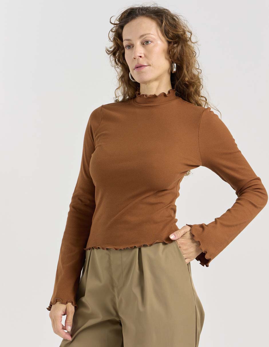 Blusa manga larga para mujer