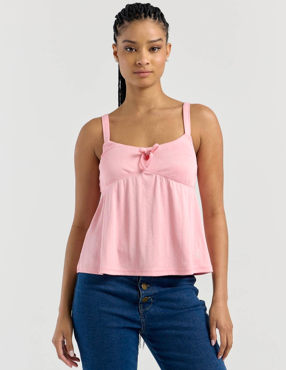 Top Juicy Couture escote cuadrado tirante delgado
