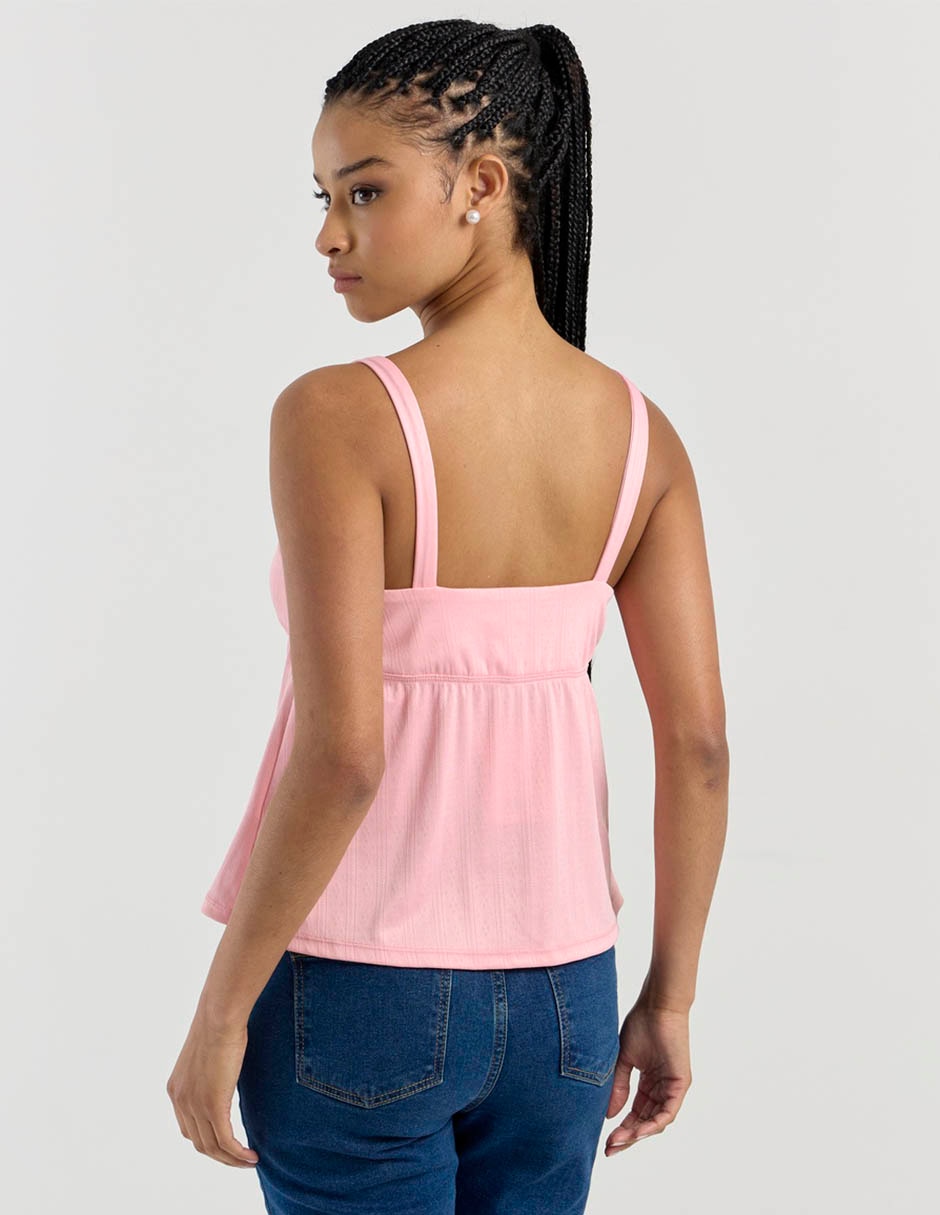 Top Juicy Couture escote cuadrado tirante delgado