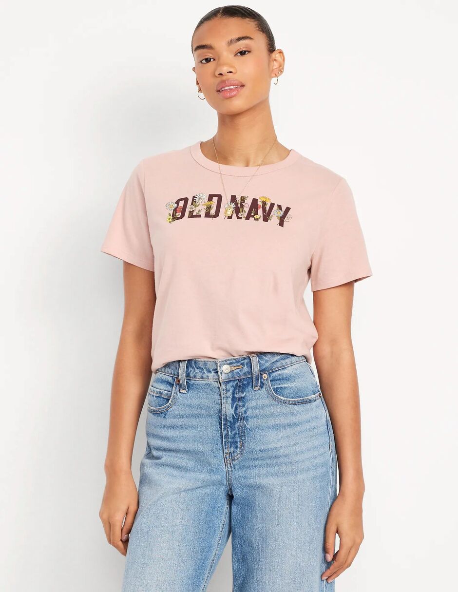 Playera manga corta cuello redondo para mujer Playera manga corta cuello redondo para mujer