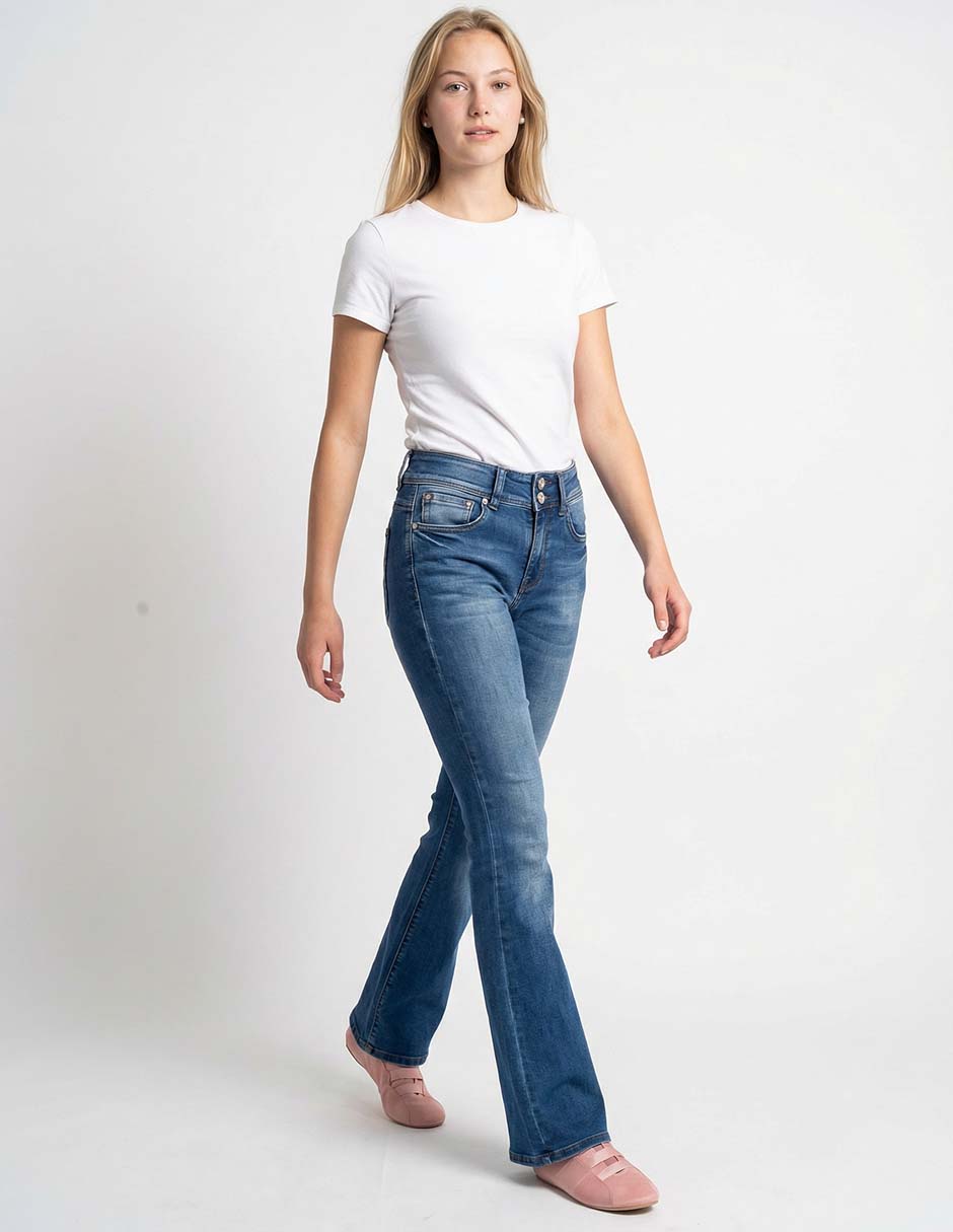Jeans flare cintura Nyd para mujer