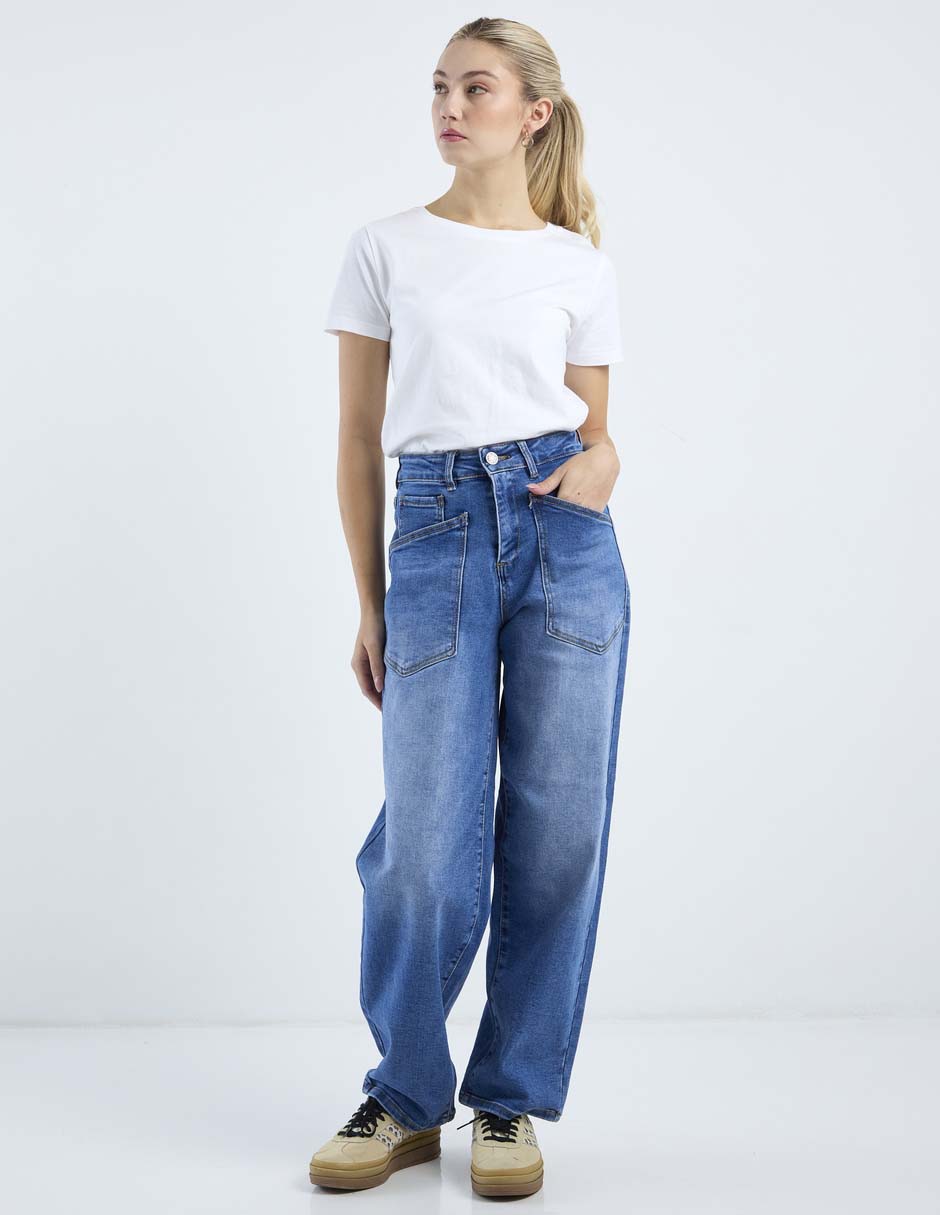 Jeans carpenter barrel cintura alta para mujer 7