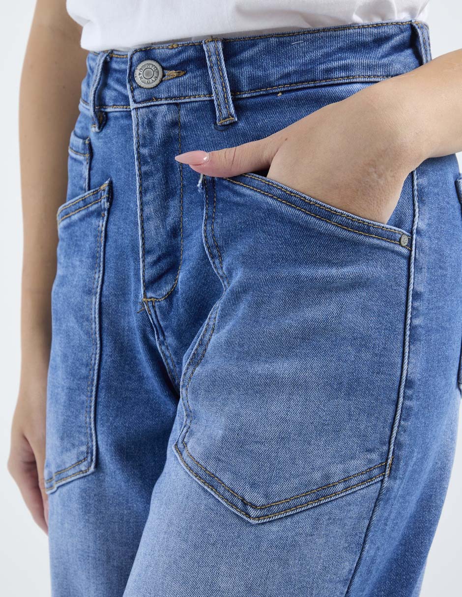 Jeans carpenter barrel cintura alta para mujer 9