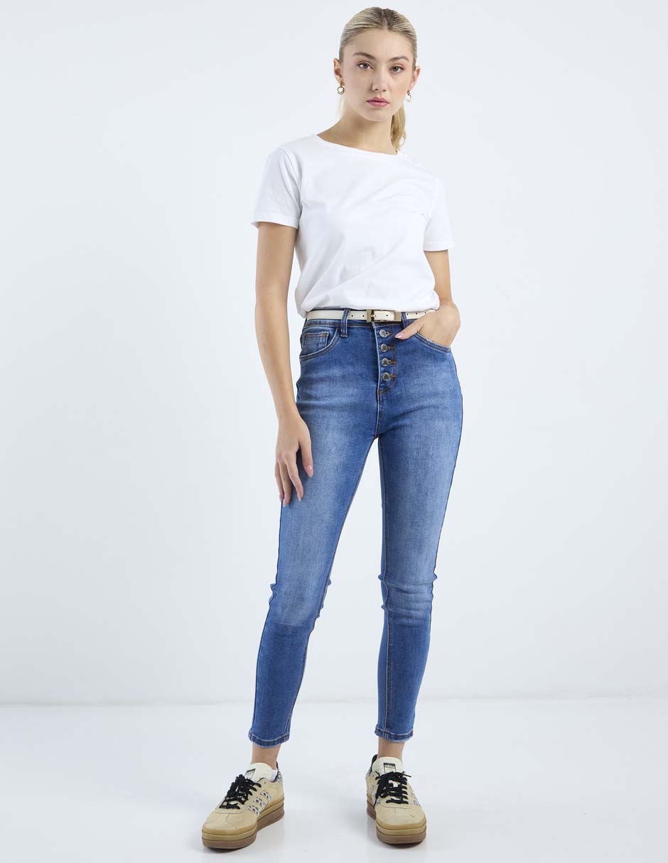 Jeans skinny cintura media Nyd para mujer