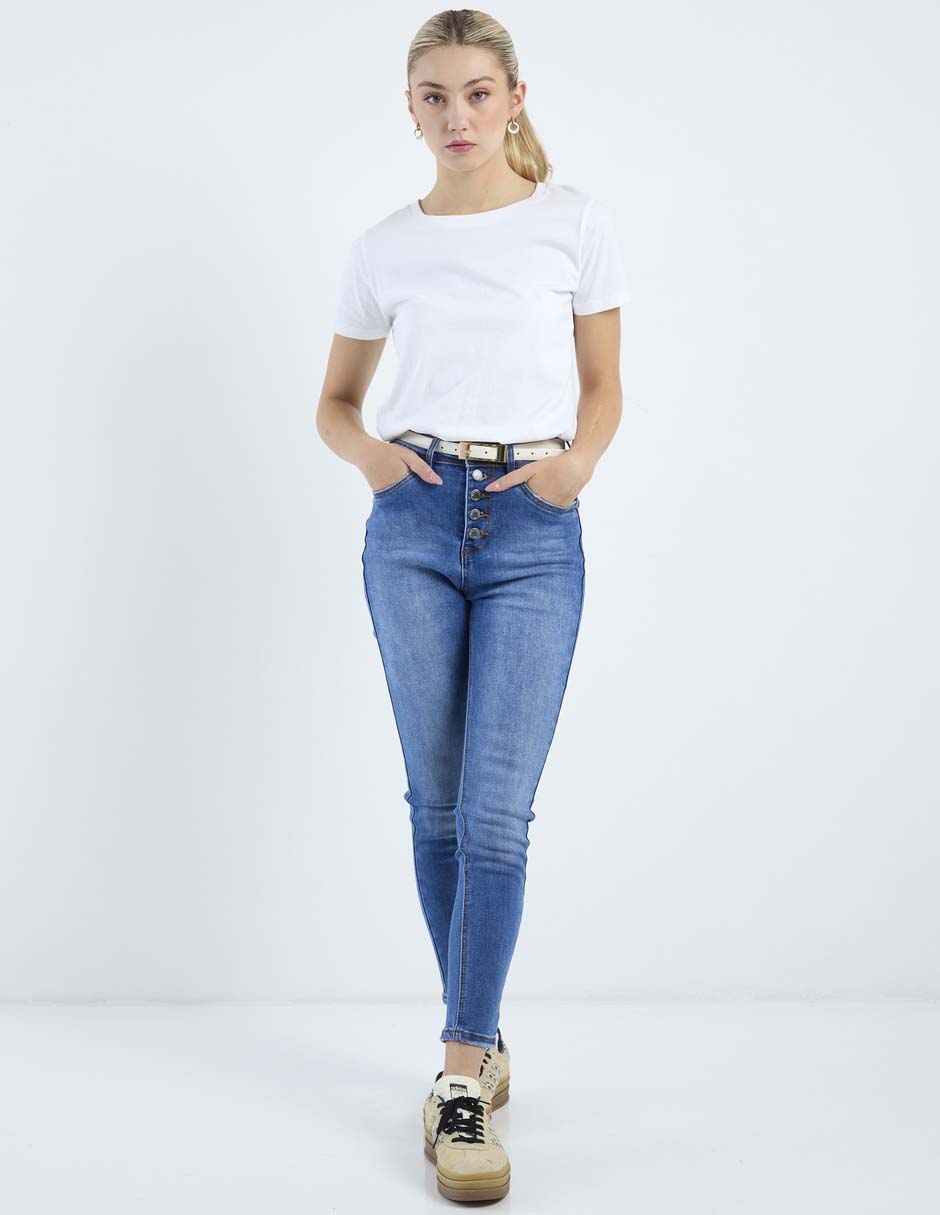 Jeans skinny cintura media Nyd para mujer