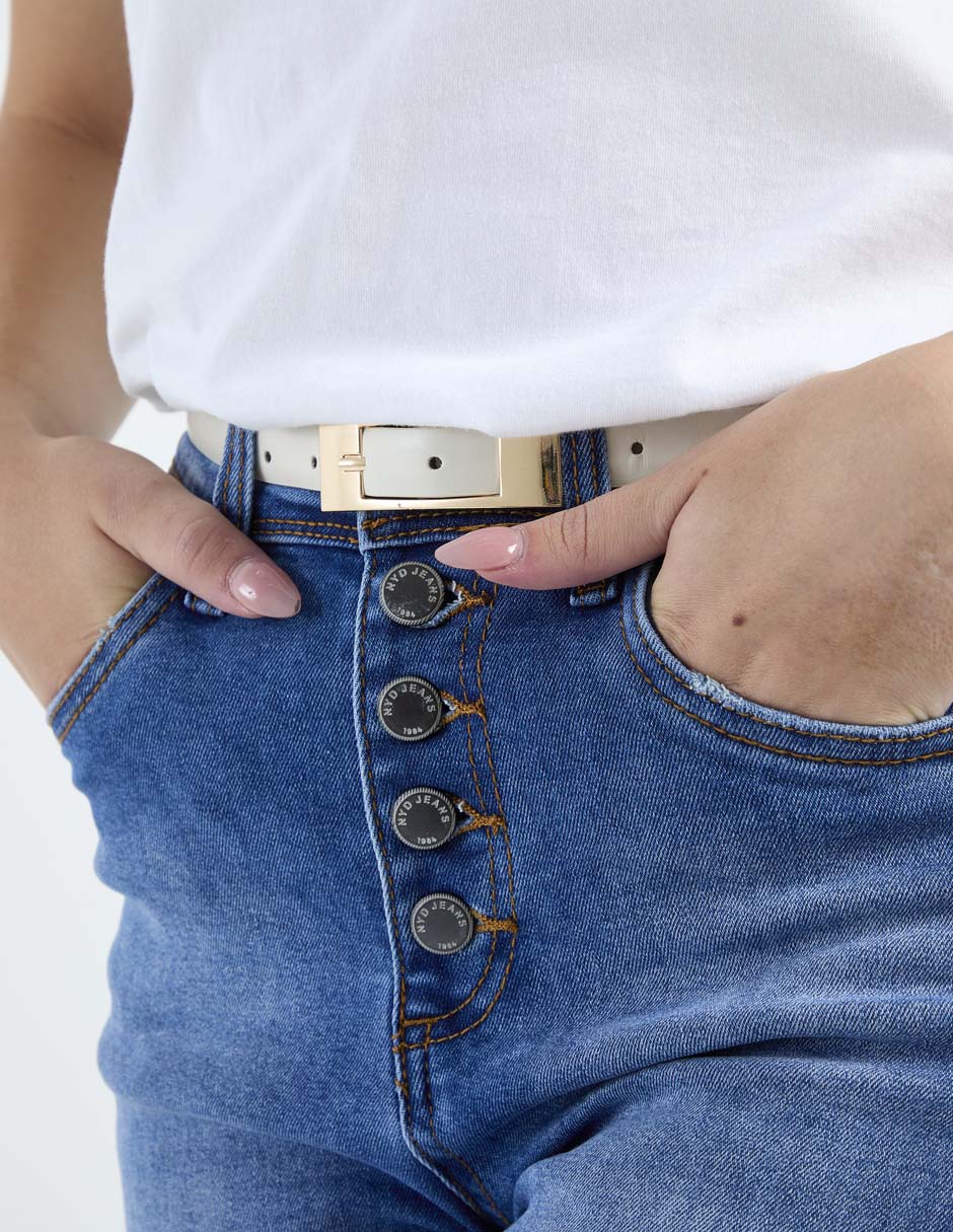 Jeans skinny cintura media Nyd para mujer