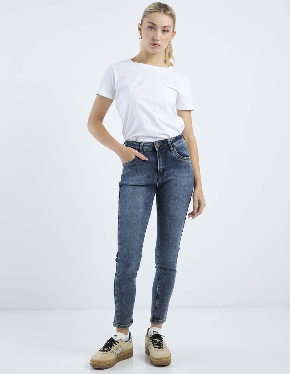 Jeans skinny cintura baja Nyd para mujer
