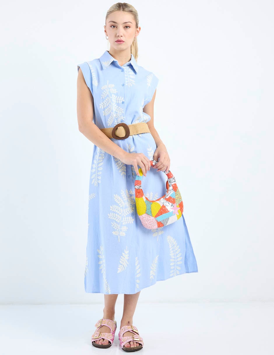 Vestido midi casual Nyd para mujer